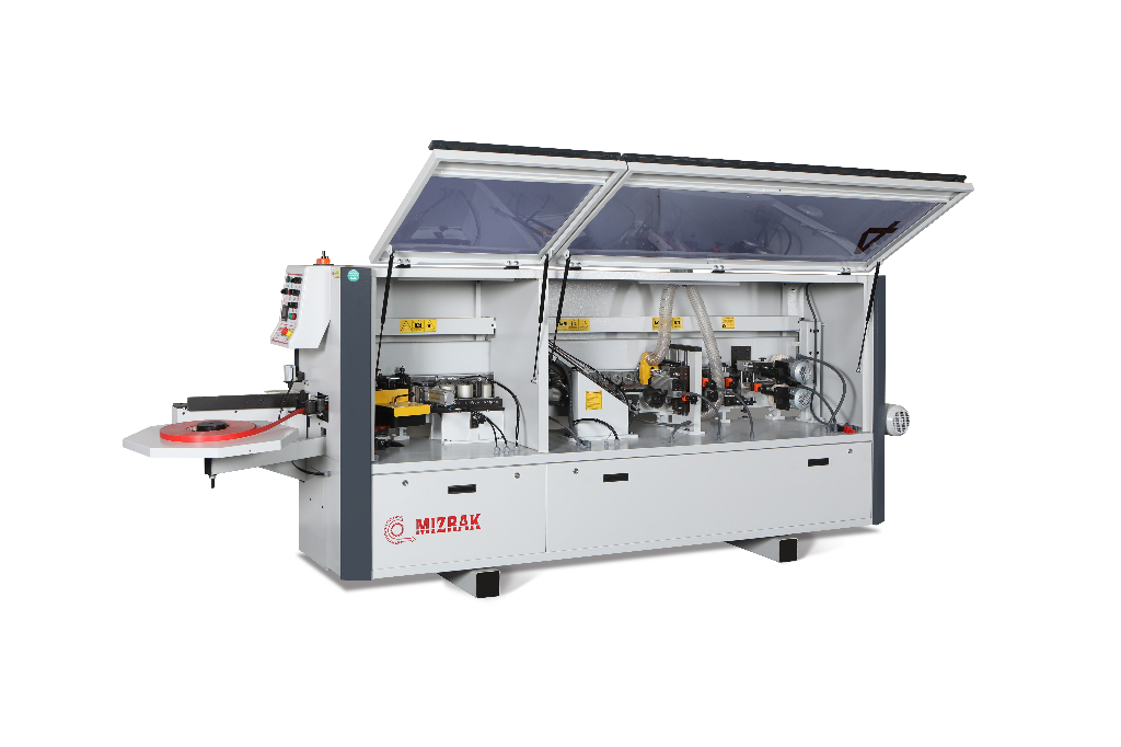 MZK-4 – Masina automata de aplicat cant rapida cu frezare si razuire, utilaj profesional pentru PAL si MDF